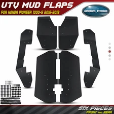 6x Mud Flaps Fender Flares UTV for Honda Pioneer 1000-5 2016-2018 Front and Rear