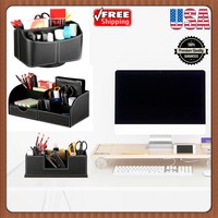 Office Desktop Storage Box Leather Stationery Organizer Pen Controller Holder Us Office Desktop Storage Box Leather Stationery Organizer Pen Controller Holder Us