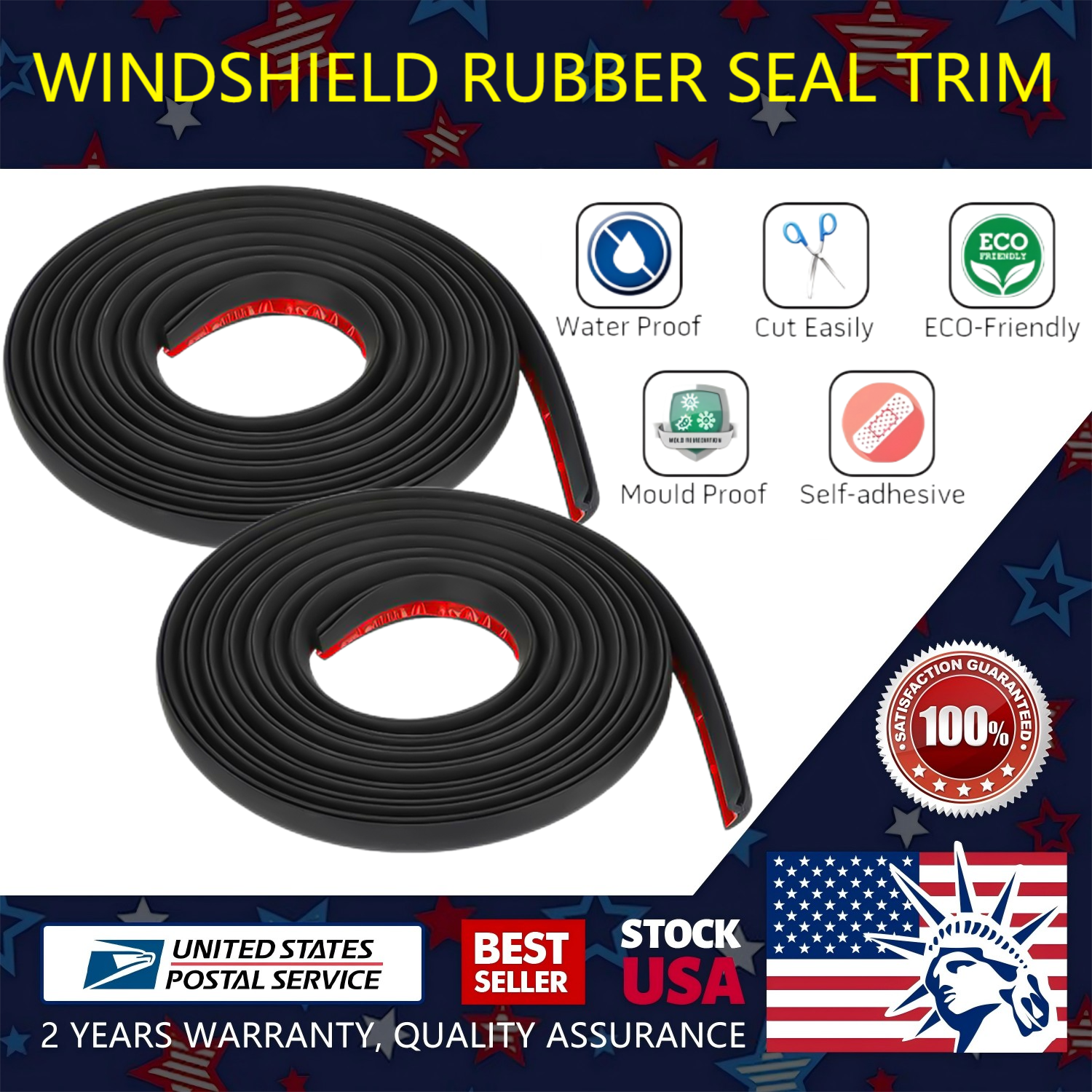 20FT/236'' Rubber Seal Strip Edge Trim Car front and rear window glass edging