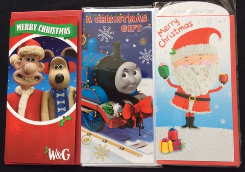 3 x Weihnachtsgeldbörsen mit Umschlägen