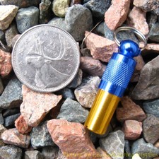 10x Baby Bison Tube Geocache Containers (10pcs Lot, Blue/Yellow)