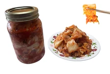 Traditional Spicy Korean Kimchi, 1 lb, Authentic Fermented Pickled Cabbage