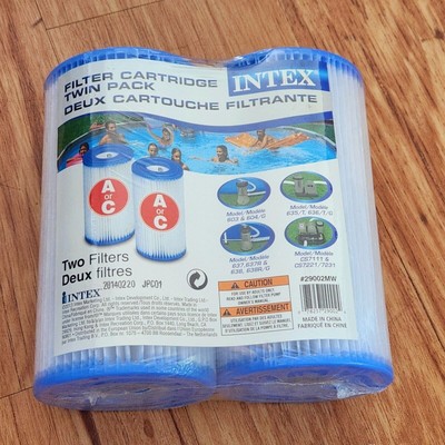 2pack Intex 29002E Easy Set Type A or C Heavy Duty Dacron Paper Pool Filter Repl