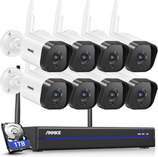 Kit Videosorveglianza WiFi con Audio a 2 Vie, 10 Canali 5MP NVR e 8 Telecamere E