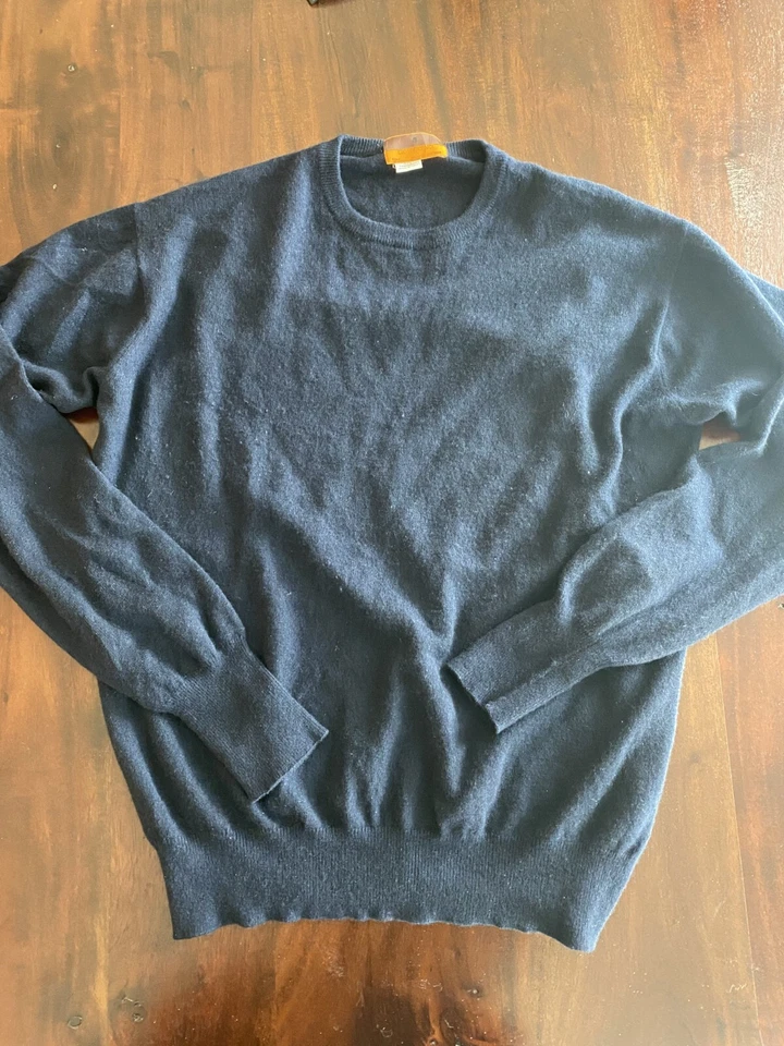 Suéter DAVIDE CENCI Cachemira Pura Italia Mediano EE. UU. 40 IT 50 Azul Marino Cuello Redondo Foto 2 de 4