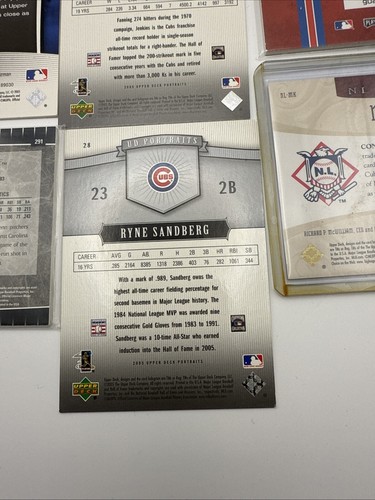 Chicago Cubs Andre Dawson, Ryan Sandberg, Mark Grace & More 9 Card Lot Auto GU - Picture 18 of 20