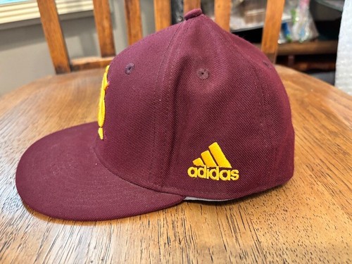 NEW Striking Adidas Arizona State ASU Sun Devils Baseball Fitted Cap Small 6 7/8 - Picture 2 of 8