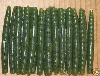 50 pack 3'' Stick Senko Style Watermelon Bulk Bag Bass Lure Plastic Worm