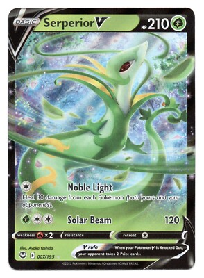 Serperior V 007/195 Swsh12: Sword & Shield - Silver Tempest Holo