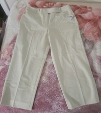 Talbots petite Vintage Women's Cropped Pants Capris White Size 8 New With Tags