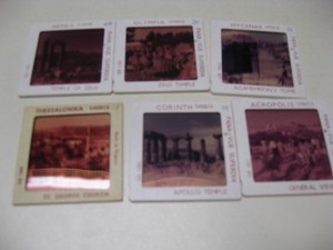 VINTAGE 6 PANAVUE Projection Slide GREECE Corinth Olympia Acropolis Thessalonika