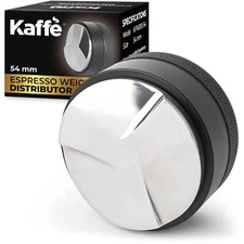 Kaffe 54mm Coffee Distributor Tool w/Adjustable Depths - Stainless Steel Espr...
