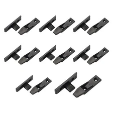 8 Sets Black Furniture Suspension Fitting Panel Joint Bracket Plastic Quick F...
