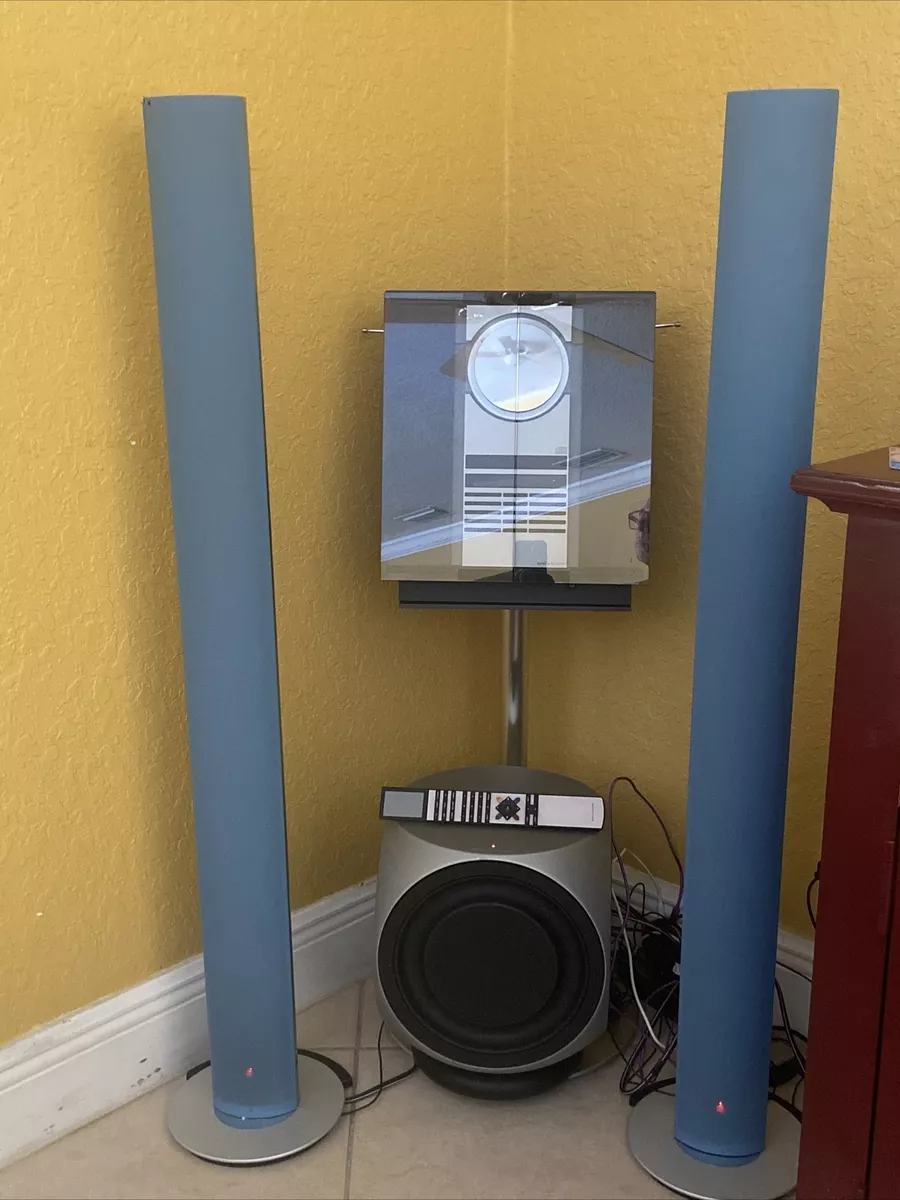 Bang Olufsen BeoSound 3200 W/ Stand, 2 Tower Speakers, Cube Base, Remote, & Man.