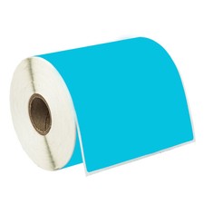 ZEBRA 4x6 COLOR 4" x 6" BLUE Direct Thermal Labels - 1" Core - 19 Rolls/250