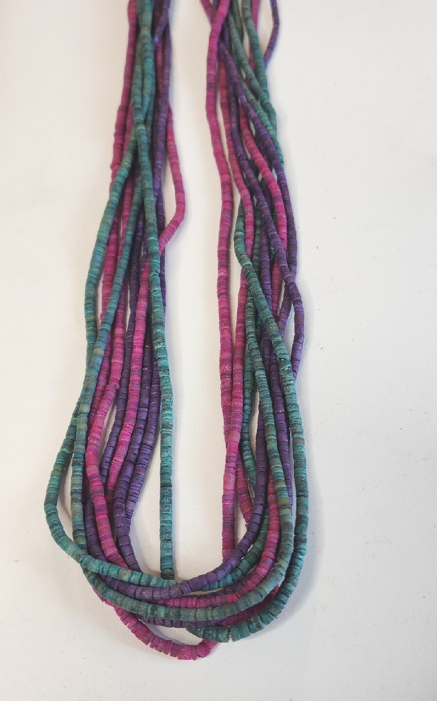 Chunky Multi Colored Multi Strand Beaded Necklace… - image 5