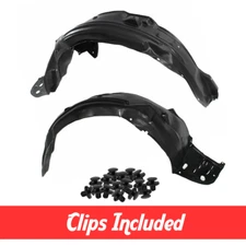 Front Left & Right Fender Liner Set w/ Clips For 2013-2015 Honda Accord Coupe