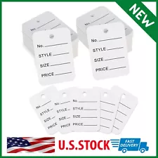 jijAcraft 1000Pcs Price Tags, White Clothing Tags for Retail, Small Kraft Paper