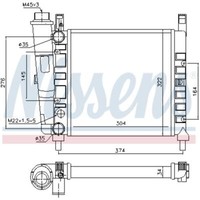 KüHler WasserküHler MotorküHler Passend FüR Fiat Uno 146A/E 45 0.9