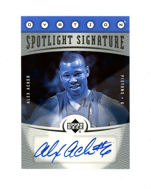 2006 Upper Deck OVATION SP ALEX ACKER AUTO! Pistons 