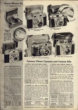 1957 PAPER AD Kodak 35MM Camera Ansco DeJur Spartus USC Kit Graphic Realist 