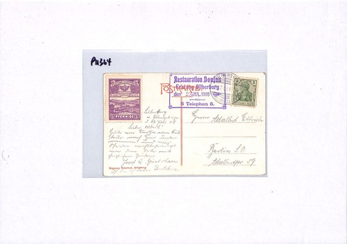GERMANY 1908 SILBERBURG FESTIVAL Postcard 5pf *Charity Label* {samwells}PH364 - Picture 11 of 12