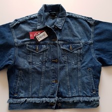 Armani Exchange Womens Indigo Blue Blouson Denim Jacket Size M Medium Bnwt