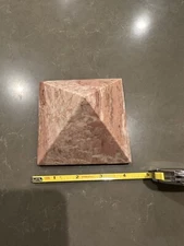 Pink Onyx Pyramid 4 inch Paperweight Made in Italy