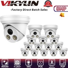 VIKYLIN Turret POE IR30M ONVIF 8MP 4K Security CAMERA Outdoor/Indoor 2.8MM Lot