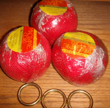 3 MACRAME CORD ROLLS NEW 66-2/3 YARDS 30 THREAD RED YARDS