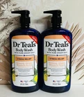 2-Pack Dr. Teal’s ~ Ginseng, Ginger Body Wash with Epsom Salt 24 fl oz Each
