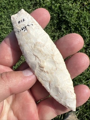 Paleo / Agate Basin Found In The Midwest Ground Base  3.15/16  EX  SCULLEY #12