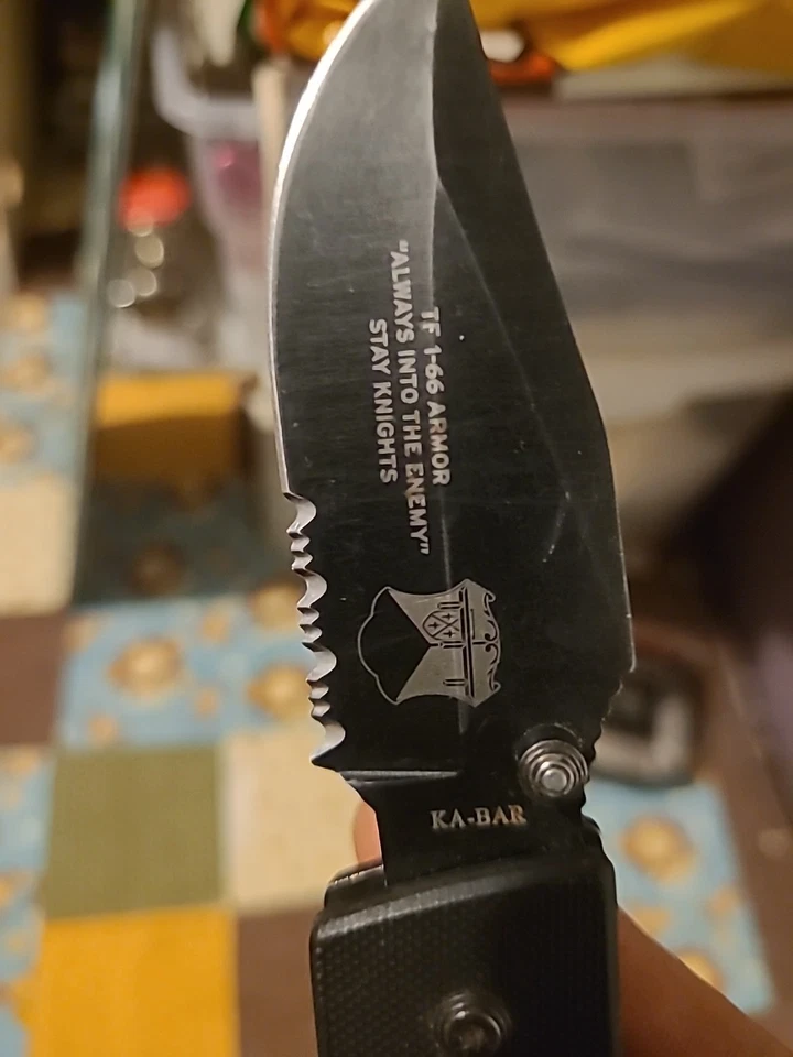 KA-BAR 3072 Warthog Linerlock Black Drop Point Blade Pocket Knife - Image 3 of 4