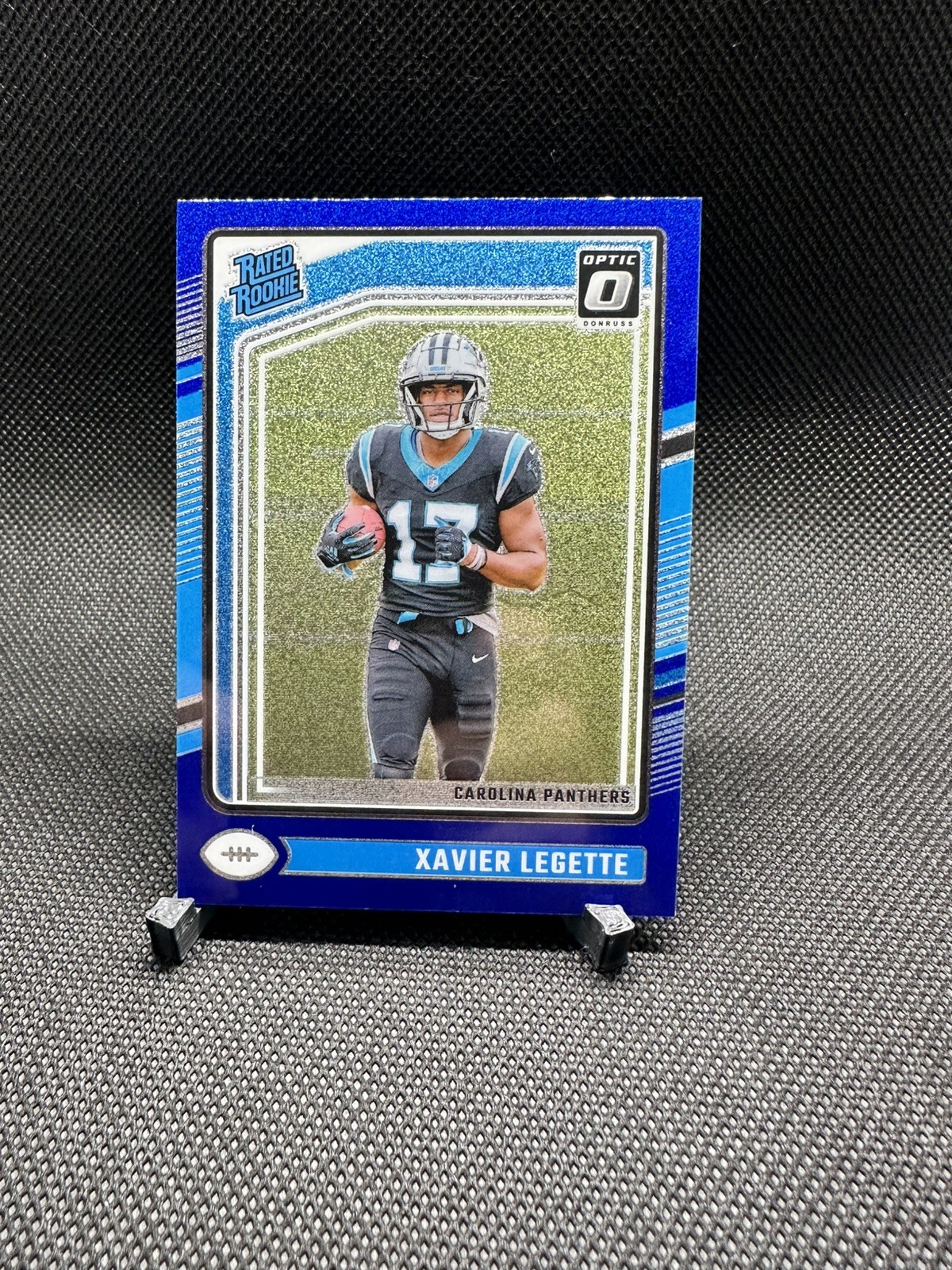 2024 Donruss Optic - Rated Rookie Xavier Legette #299 Blue Glitter Prizm SSP/RC