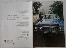 1973 Blue Cadillac Car Two Page Vintage Ad 1973 Blue Cadillac Car Two Page Vintage Ad
