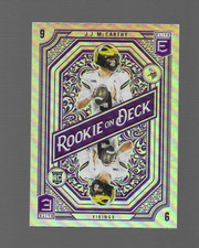 2024 Panini Donruss Elite - Rookie on Deck J.J. McCarthy #13 (RC) Vikings NFL