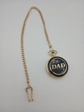 Dad Father's Day Gruen II Quartz Chain Pocket Watch 45MM - Needs Battery 