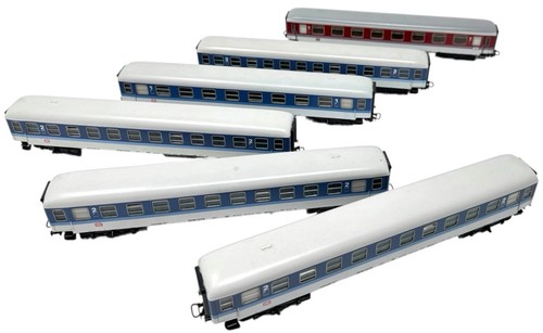 6x MÄRKLIN Schlaf- Schnellzugwagen 4581 uA H0 1:87 Modellbahn -INKgrafiX TOYS A