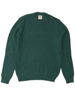Marks & Spencer Herren Rundhals Pullover Sweater Medium Grün Polyester AV27
