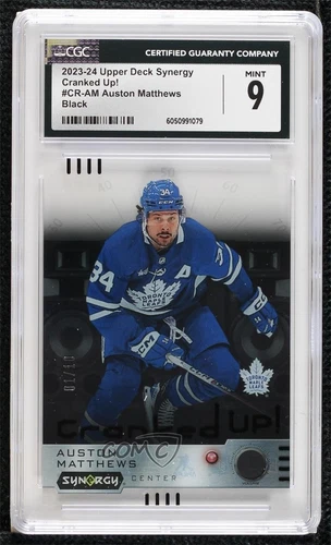 2023 Upper Deck Synergy Cranked Up Black /10 Auston Matthews #CR-AM CGC 9 Mint