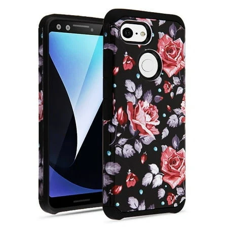 Funda Protectora ASMYNA para Google Pixel 3 - Rosa/Blanco/Negro Rosa Foto 2 de 2