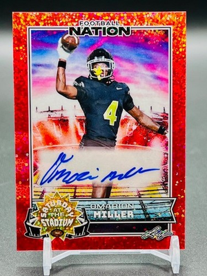 #ad 2025 Leaf Nation Saturday Red Sparkle Omarion Miller 2 2 Auto RC Rookie $13.99