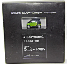 Busch 1:87 - smart City-Coupe Bodypanel Fresh-Up , aqua-green , mad red - OVP