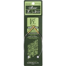 Clover Takumi Bamboo Circular Knitting Needles 9"-Size 2/2.75mm