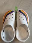 Crocs Adult White & Rainbow Size M4 / W6