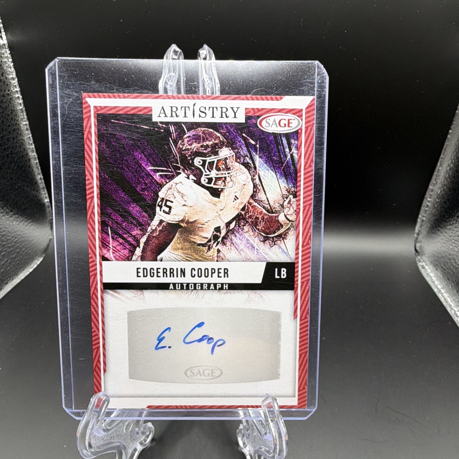 SAGE 2024 Artistry Autograph Insert Edgerrin Cooper #ART-EC Packers Card