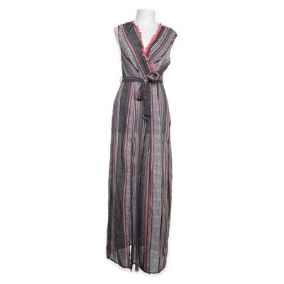Stella, Maxikleid, Größe: 42, Schwarz/Mehrfarbig, Polyester, Streifen #Bt9