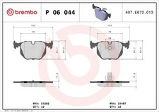 BREMBO Bremsbelagsatz Scheibenbremse PRIME P 06 044 f�r ROVER BMW E46 RANGE E83
