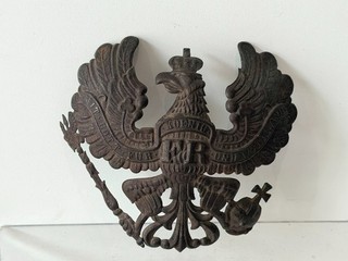 Casque à pointe spikehelmet pickelhaube PLAQUE PRUSSE 1915 TROUPE