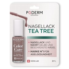 PODERM TEEBAUM-NAGELLACK COLOR CARE Taupe - Pflege f&uuml;r gelbe/br&uuml;chige N&auml;gel
